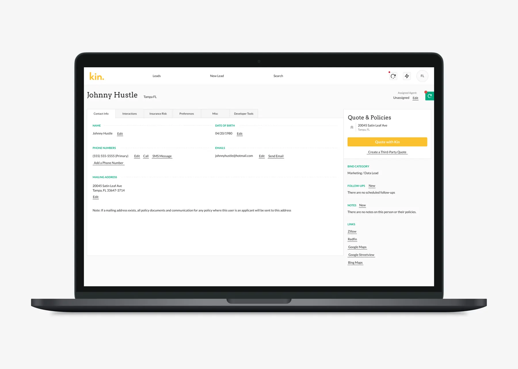 Kintranet — data organization