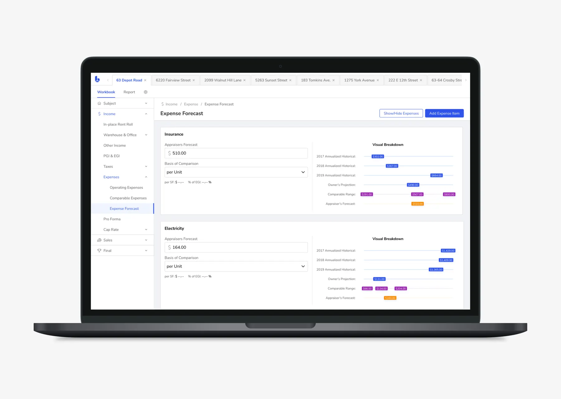 Parsel — platform UI details